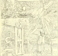 An illustration from Mother-play and nursery songs; (1906)