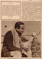 An illustration from Movie Weekly movie fan magazine June 25, 1921 issue. Douglas Fairbanks. (1921)