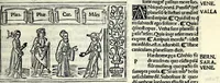 An illustration from M. Plauti linguae latinae principis comoediae XX recens ex collatione multorum codicum : q[ui] tum calamo scripti tum formulis excusi habeba[n]tur singulari diligentia recognitae : item eaedem comoediae o[mn]ibus fere locis co[m]mentationibus ornantur (1511)