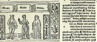 An illustration from M. Plauti linguae latinae principis comoediae XX recens ex collatione multorum codicum : q[ui] tum calamo scripti tum formulis excusi habeba[n]tur singulari diligentia recognitae : item eaedem comoediae o[mn]ibus fere locis co[m]mentationibus ornantur (1511)