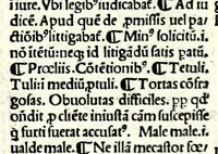 An illustration from M. Plauti linguae latinae principis comoediae XX recens ex collatione multorum codicum : q[ui] tum calamo scripti tum formulis excusi habeba[n]tur singulari diligentia recognitae : item eaedem comoediae o[mn]ibus fere locis co[m]mentationibus ornantur (1511)