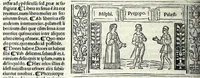 An illustration from M. Plauti linguae latinae principis comoediae XX recens ex collatione multorum codicum : q[ui] tum calamo scripti tum formulis excusi habeba[n]tur singulari diligentia recognitae : item eaedem comoediae o[mn]ibus fere locis co[m]mentationibus ornantur (1511)
