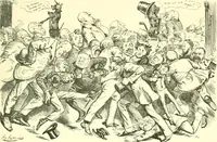 An illustration from M. P.'s in session, from Mr. Punch's parliamentary portrait gallery (1889)