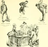 An illustration from M. P.'s in session, from Mr. Punch's parliamentary portrait gallery (1889)