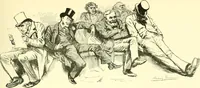 An illustration from M. P.'s in session, from Mr. Punch's parliamentary portrait gallery (1889)