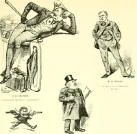 An illustration from M. P.'s in session, from Mr. Punch's parliamentary portrait gallery (1889)