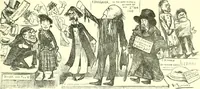 An illustration from M. P.'s in session, from Mr. Punch's parliamentary portrait gallery (1889)