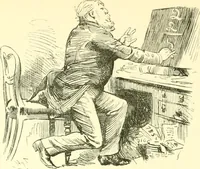 An illustration from M. P.'s in session, from Mr. Punch's parliamentary portrait gallery (1889)
