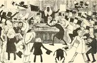 An illustration from M. P.'s in session, from Mr. Punch's parliamentary portrait gallery (1889)