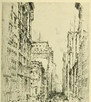 An illustration from Mr. Pennell's etchings of New York "skyscrapers" (1905)