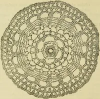 An illustration from Mrs. Gaugain's crochet D'Oyley book : [No. I-III] (1846)