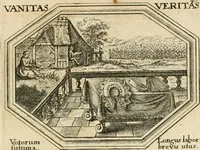 Picture 47 of 51 from Mundi lapis lydius, siue, Emblemata moralia nobilissimi viri D. Antonii A. Burgundia ... : in quibus vanitas per veritatem falsi accusatur & conuincitur (1665), leaf 104