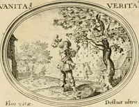 Picture 48 of 51 from Mundi lapis lydius, siue, Emblemata moralia nobilissimi viri D. Antonii A. Burgundia ... : in quibus vanitas per veritatem falsi accusatur & conuincitur (1665), leaf 106
