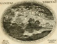 An illustration from Mundi lapis lydius, siue, Emblemata moralia nobilissimi viri D. Antonii A. Burgundia ... : in quibus vanitas per veritatem falsi accusatur & conuincitur (1665)