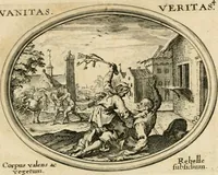 Picture 4 of 51 from Mundi lapis lydius, siue, Emblemata moralia nobilissimi viri D. Antonii A. Burgundia ... : in quibus vanitas per veritatem falsi accusatur & conuincitur (1665), leaf 18