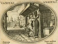 Picture 10 of 51 from Mundi lapis lydius, siue, Emblemata moralia nobilissimi viri D. Antonii A. Burgundia ... : in quibus vanitas per veritatem falsi accusatur & conuincitur (1665), leaf 30