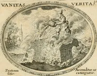 An illustration from Mundi lapis lydius, siue, Emblemata moralia nobilissimi viri D. Antonii A. Burgundia ... : in quibus vanitas per veritatem falsi accusatur & conuincitur (1665)
