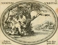 Picture 17 of 51 from Mundi lapis lydius, siue, Emblemata moralia nobilissimi viri D. Antonii A. Burgundia ... : in quibus vanitas per veritatem falsi accusatur & conuincitur (1665), leaf 44