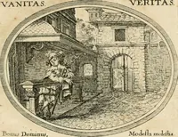 Picture 25 of 51 from Mundi lapis lydius, siue, Emblemata moralia nobilissimi viri D. Antonii A. Burgundia ... : in quibus vanitas per veritatem falsi accusatur & conuincitur (1665), leaf 60