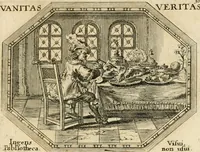An illustration from Mundi lapis lydius, siue, Emblemata moralia nobilissimi viri D. Antonii A. Burgundia ... : in quibus vanitas per veritatem falsi accusatur & conuincitur (1665)