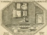 Picture 31 of 51 from Mundi lapis lydius, siue, Emblemata moralia nobilissimi viri D. Antonii A. Burgundia ... : in quibus vanitas per veritatem falsi accusatur & conuincitur (1665), leaf 72