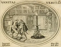 Picture 43 of 51 from Mundi lapis lydius, siue, Emblemata moralia nobilissimi viri D. Antonii A. Burgundia ... : in quibus vanitas per veritatem falsi accusatur & conuincitur (1665), leaf 96