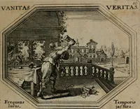 An illustration from Mundi lapis lydius, siue, Emblemata moralia nobilissimi viri D. Antonii A. Burgundia quondam Archidiaconi Brugensis : in quibus vanitas per veritatem falsi accusatur & conuincitur (1665)