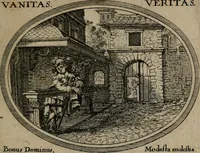 Picture 25 of 51 from Mundi lapis lydius, siue, Emblemata moralia nobilissimi viri D. Antonii A. Burgundia quondam Archidiaconi Brugensis : in quibus vanitas per veritatem falsi accusatur & conuincitur (1665), leaf 58