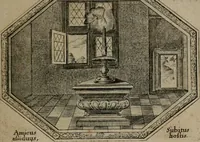 An illustration from Mundi lapis lydius, siue, Emblemata moralia nobilissimi viri D. Antonii A. Burgundia quondam Archidiaconi Brugensis : in quibus vanitas per veritatem falsi accusatur & conuincitur (1665)