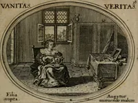 Picture 38 of 51 from Mundi lapis lydius, siue, Emblemata moralia nobilissimi viri D. Antonii A. Burgundia quondam Archidiaconi Brugensis : in quibus vanitas per veritatem falsi accusatur & conuincitur (1665), leaf 84