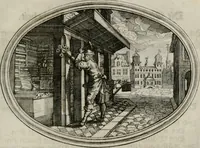 An illustration from Mundi lapis Lydius, oder, Der Welt Probier-Stein : das ist, Emblematische Sitten-Lehren (1712)