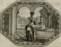 An illustration from Mundi lapis Lydius, oder, Der Welt Probier-Stein : das ist, Emblematische Sitten-Lehren (1712)