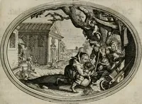 An illustration from Mundi lapis Lydius, oder, Der Welt Probier-Stein : das ist, Emblematische Sitten-Lehren (1712)