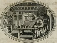 An illustration from Mundi lapis Lydius, oder, Der Welt Probier-Stein : das ist, Emblematische Sitten-Lehren (1712)