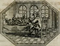An illustration from Mundi lapis Lydius, oder, Der Welt Probier-Stein : das ist, Emblematische Sitten-Lehren (1712)
