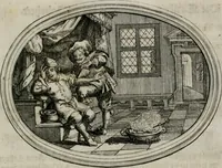 An illustration from Mundi lapis Lydius, oder, Der Welt Probier-Stein : das ist, Emblematische Sitten-Lehren (1712)