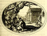 An illustration from Mundi lapis lydius, siue, Vanitas per veritat falsi accusata & conuicta (1639)