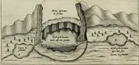 An illustration from Mundus Subterraneus, in XII libros digestus; quo divinum subterrestris mundi opificium, mira ergasteriorum naturæ in eo distributio, verbo pantámorphou Protei regnum, universæ denique naturæ majestas (1665)