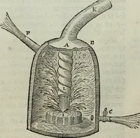 An illustration from Mundus Subterraneus, in XII libros digestus; quo divinum subterrestris mundi opificium, mira ergasteriorum naturæ in eo distributio, verbo pantámorphou Protei regnum, universæ denique naturæ majestas (1665)