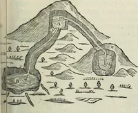 Picture 160 of 373 from Mundus Subterraneus, in XII libros digestus; quo divinum subterrestris mundi opificium, mira ergasteriorum naturæ in eo distributio, verbo pantámorphou Protei regnum, universæ denique naturæ majestas (1665), leaf 308