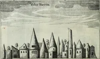 An illustration from Mundus Subterraneus, in XII libros digestus; quo divinum subterrestris mundi opificium, mira ergasteriorum naturæ in eo distributio, verbo pantámorphou Protei regnum, universæ denique naturæ majestas (1665)