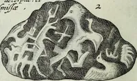 An illustration from Mundus Subterraneus, in XII libros digestus; quo divinum subterrestris mundi opificium, mira ergasteriorum naturæ in eo distributio, verbo pantámorphou Protei regnum, universæ denique naturæ majestas (1665)