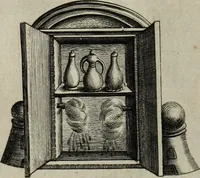 Picture 341 of 373 from Mundus Subterraneus, in XII libros digestus; quo divinum subterrestris mundi opificium, mira ergasteriorum naturæ in eo distributio, verbo pantámorphou Protei regnum, universæ denique naturæ majestas (1665), leaf 846