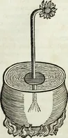 An illustration from Mundus Subterraneus, in XII libros digestus; quo divinum subterrestris mundi opificium, mira ergasteriorum naturæ in eo distributio, verbo pantámorphou Protei regnum, universæ denique naturæ majestas (1665)
