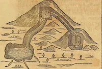 Picture 134 of 319 from Mundus subterraneus, in XII libros digestus : qvo divinum subterrestris mundi opificium, mira ergasteriorum naturae in eo distributio, verbo [pantamorphon] Protei regnum, universae denique naturae majestas & divitiae summa rerum varietate exponuntur, abditorum effectuum causae acri indagine inquistae demonstrantur, cognitae per artis & naturae conjugium ad humanae vitae necessarium usum vario experimentorum apparata, necnon novo modo & ratione applicantur. Ad Alexandrum VII. pont. opt. max. (1678), leaf 321
