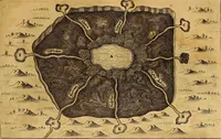 An illustration from Mundus subterraneus, in XII libros digestus : qvo divinum subterrestris mundi opificium, mira ergasteriorum naturae in eo distributio, verbo [pantamorphon] Protei regnum, universae denique naturae majestas & divitiae summa rerum varietate exponuntur, abditorum effectuum causae acri indagine inquistae demonstrantur, cognitae per artis & naturae conjugium ad humanae vitae necessarium usum vario experimentorum apparata, necnon novo modo & ratione applicantur. Ad Alexandrum VII. pont. opt. max. (1678)