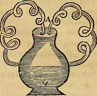 An illustration from Mundus subterraneus, in XII libros digestus : qvo divinum subterrestris mundi opificium, mira ergasteriorum naturae in eo distributio, verbo [pantamorphon] Protei regnum, universae denique naturae majestas & divitiae summa rerum varietate exponuntur, abditorum effectuum causae acri indagine inquistae demonstrantur, cognitae per artis & naturae conjugium ad humanae vitae necessarium usum vario experimentorum apparata, necnon novo modo & ratione applicantur. Ad Alexandrum VII. pont. opt. max. (1678)