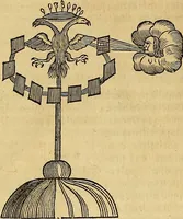 An illustration from Mundus subterraneus, in XII libros digestus : qvo divinum subterrestris mundi opificium, mira ergasteriorum naturae in eo distributio, verbo [pantamorphon] Protei regnum, universae denique naturae majestas & divitiae summa rerum varietate exponuntur, abditorum effectuum causae acri indagine inquistae demonstrantur, cognitae per artis & naturae conjugium ad humanae vitae necessarium usum vario experimentorum apparata, necnon novo modo & ratione applicantur. Ad Alexandrum VII. pont. opt. max. (1678)