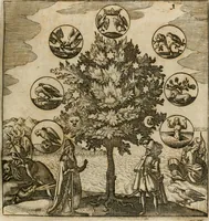 An illustration from Musaeum hermeticum, reformatum et amplificatum : omnes sopho-spagyricae artis discipulos fidelissimè erudiens, quo pacto summa illa veraque lapidis philosophici medicina, qua res omnes qualemcunque defectum patientes, instaurantur, inveniri & haberi queat : continens tractatus chimicos XXI. praestantissimos .. (1678)