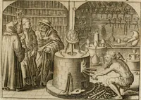 An illustration from Musaeum hermeticum, reformatum et amplificatum : omnes sopho-spagyricae artis discipulos fidelissimè erudiens, quo pacto summa illa veraque lapidis philosophici medicina, qua res omnes qualemcunque defectum patientes, instaurantur, inveniri & haberi queat : continens tractatus chimicos XXI. praestantissimos .. (1678)